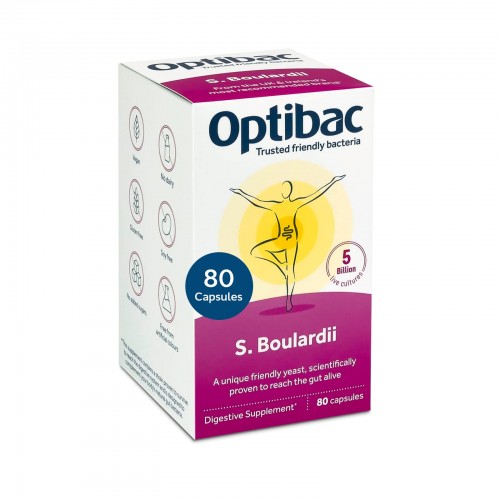 Optibac Saccharomyces Boulardii 80 Capsules