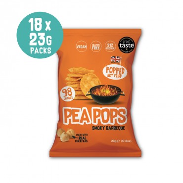 Pea Pops Smoky BBQ 23g x 18