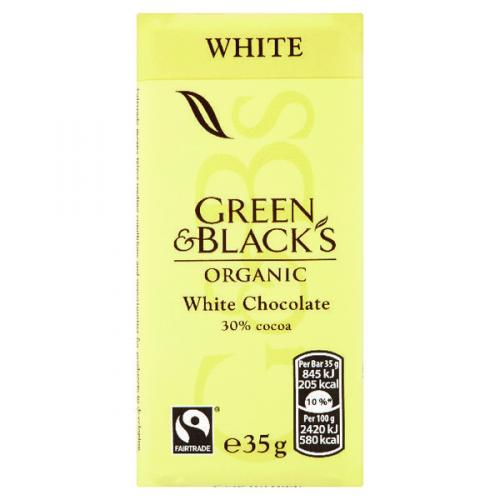 Green & Blacks Organic White Chocolate 35g