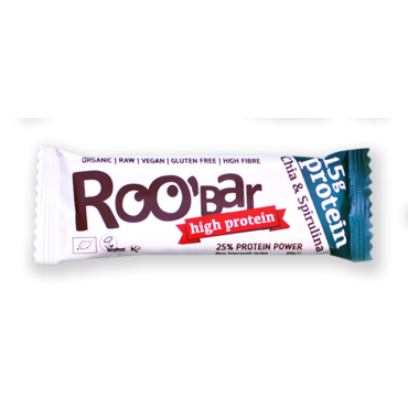 RooBar Plus Protein Chia & Spirulina Bar 30g