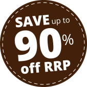 Save up to 90% off RRP