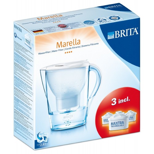 Brita -Carafe filtrante Marella 2,4 l + 3 filtres